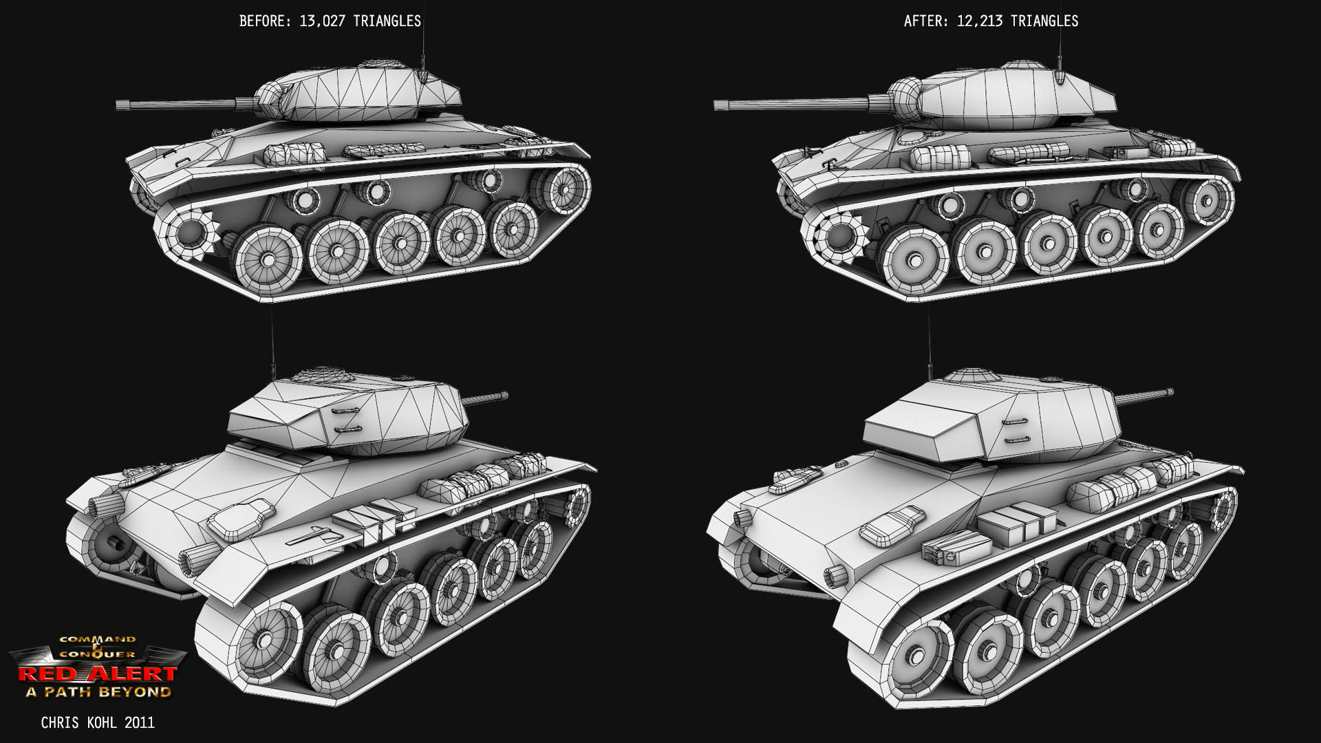 Chaffee Light Tank Model Before/After