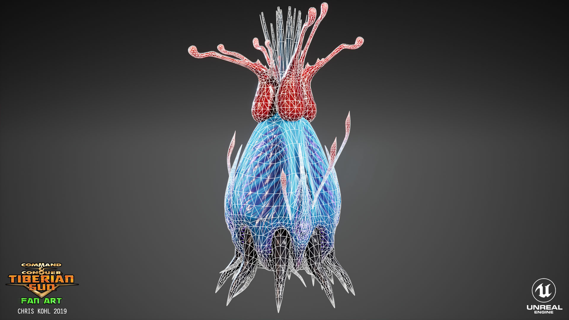 Tiberium Mutated Plant Wireframe